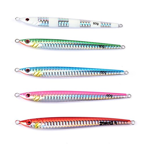 

5 pcs Pencil Fishing Lures Jigs Metal Bait Fast Sinking Bass Trout Pike Sea Fishing Bait Casting Spinning Lead Metal / Jigging Fishing / Freshwater Fishing / Bass Fishing / Lure Fishing