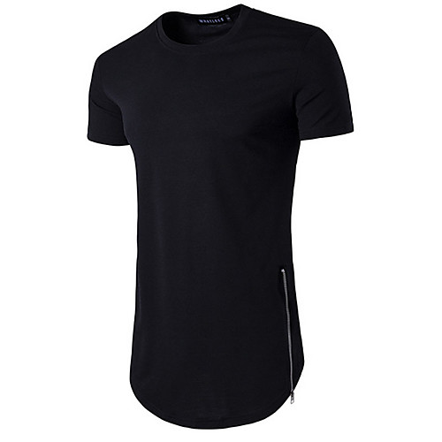

Men's T shirt Solid Colored Short Sleeve Daily Tops Basic White Black Blue