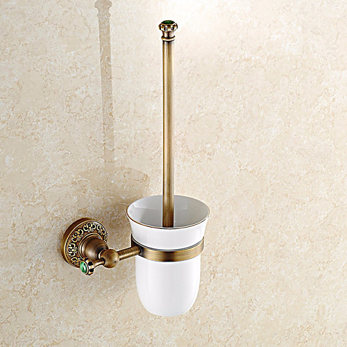 

Toilet Brush Holder Antique Brass 1 pc - Hotel bath