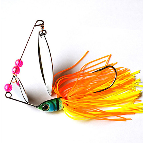 

2 pcs Fishing Lures Hard Bait Sinking Bass Trout Pike General Fishing Plastic Metal