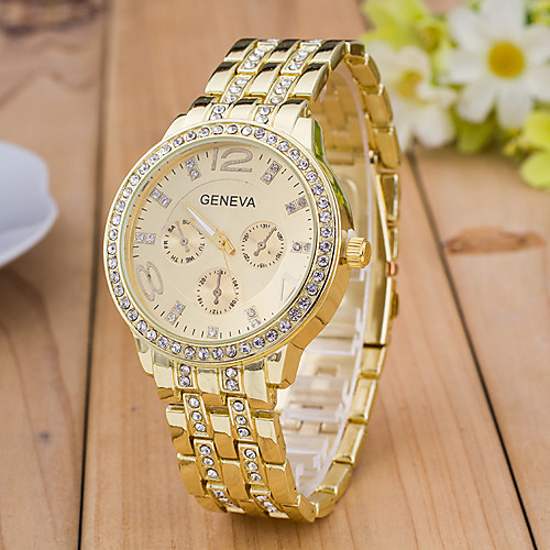 

Women's Ladies Sport Watch Wrist Watch Simulated Diamond Watch Quartz Rose Gold Plated Multi-Colored Rhinestone Imitation Diamond Analog Charm Casual Fashion Dress Watch - Gold Silver Rose Gold One