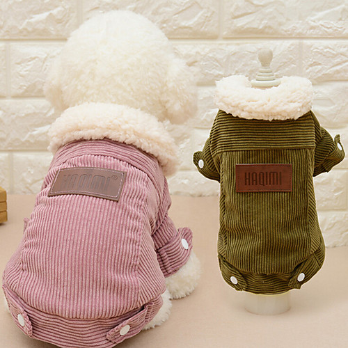 

Cat Dog Coat Puppy Clothes Solid Colored Fashion Casual / Daily Outdoor Winter Dog Clothes Puppy Clothes Dog Outfits Pink Coffee Costume for Girl and Boy Dog Plush Fabric S M L XL