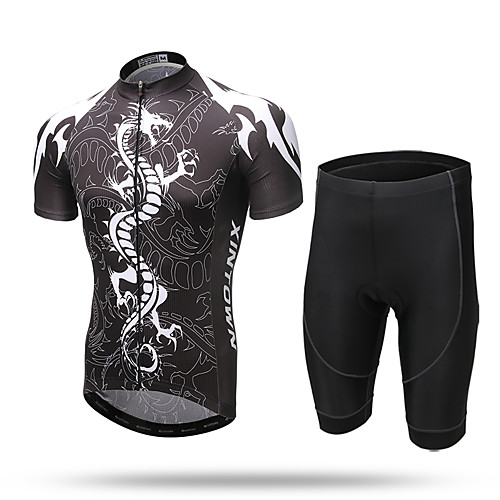 

XINTOWN Men's Short Sleeve Cycling Jersey with Shorts Yellow Animal Bike Shorts Jersey Clothing Suit Breathable 3D Pad Quick Dry Reflective Strips Sweat-wicking Sports Elastane Animal Clothing Apparel