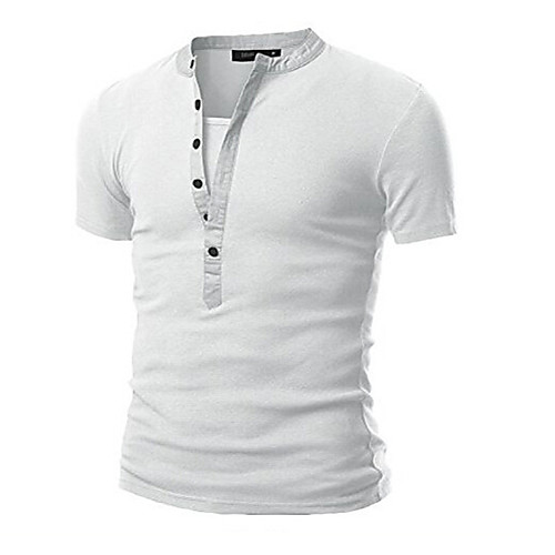 

Men's T shirt Solid Colored Long Sleeve Daily Tops Cotton White Black Green