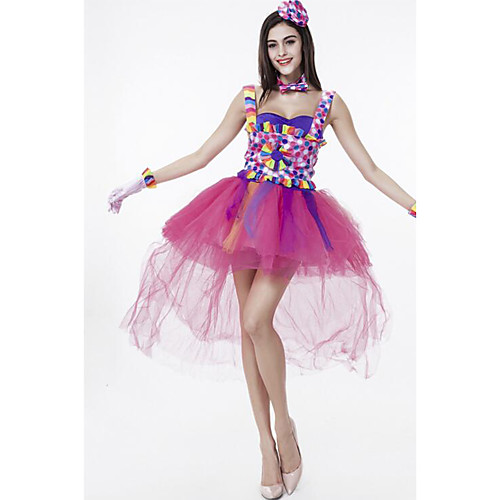 

Burlesque Clown Circus Cosplay Costume Party Costume Women's Vacation Dress Christmas Halloween Carnival Festival / Holiday Polyester Women's Easy Carnival Costumes Patchwork