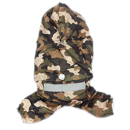 

Cat Dog Rain Coat Dog Clothes Camouflage Color Yellow Red Costume Nylon Solid Colored Casual / Daily Waterproof Sports XS S M L XL XXL