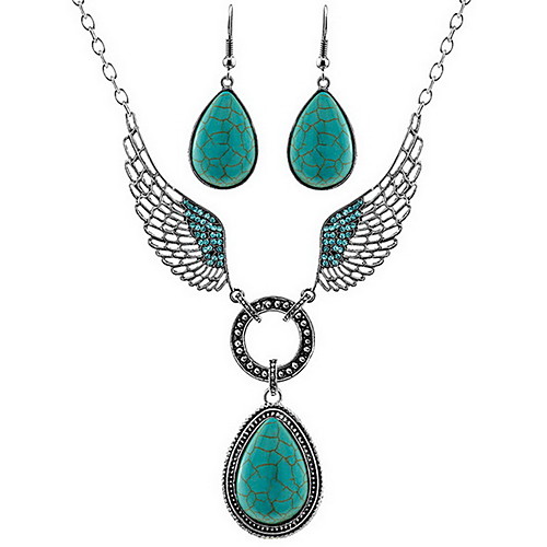 

Turquoise Jewelry Set Basic Earrings Jewelry Green For Daily