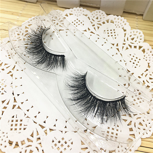 

Eyelashes Eyelash Extensions / False Eyelashes Extra Long 2 pcs Eye Lifted lashes / Volumized / Curly 0.1 mm Full Strip Lashes / Thick Animal wool eyelash Black Band