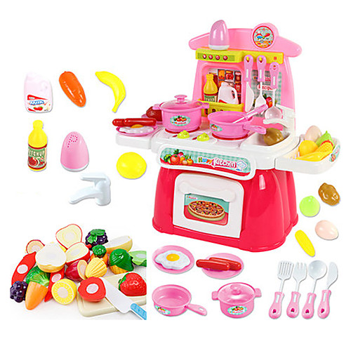 

beiens Toy Kitchen Set Toy Dishes & Tea Sets Kids' Cooking Appliance LED Lighting Sound ABS Kid's Girls' Toy Gift 22 pcs