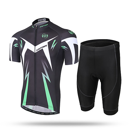 

XINTOWN Men's Short Sleeve Cycling Jersey with Shorts Yellow Animal Bike Shorts Jersey Clothing Suit Breathable 3D Pad Quick Dry Reflective Strips Sweat-wicking Sports Elastane Animal Clothing Apparel