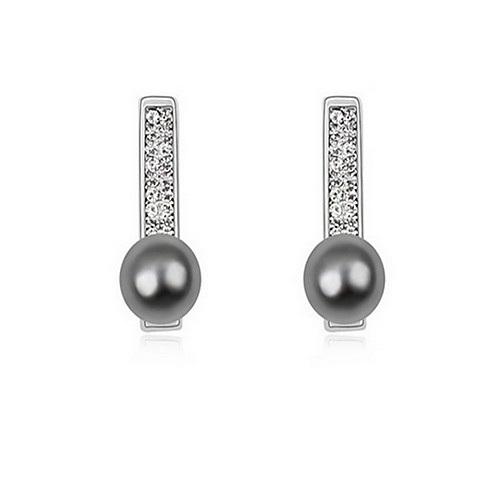 

Women's Pearl Stud Earrings Natural Pearl Imitation Pearl Gray Pearl Earrings Jewelry Dark Blue / Gray / Copper For Daily / Black Pearl