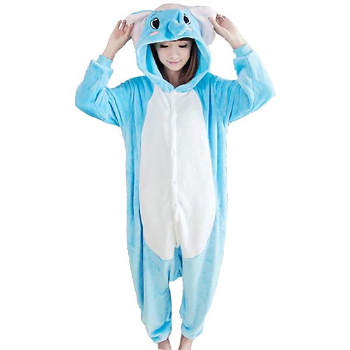 

Adults' Kigurumi Pajamas Elephant Onesie Pajamas Coral fleece Blue Cosplay For Men and Women Animal Sleepwear Cartoon Festival / Holiday Costumes / Leotard / Onesie / Leotard / Onesie