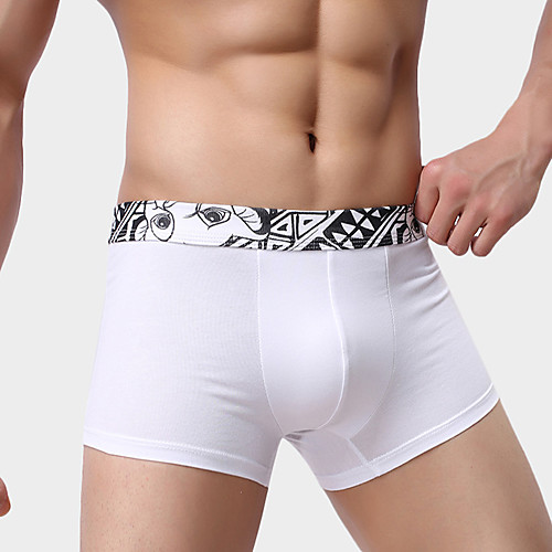 

Men's Boxers Underwear Solid Colored Natural White Black Blue M L XL