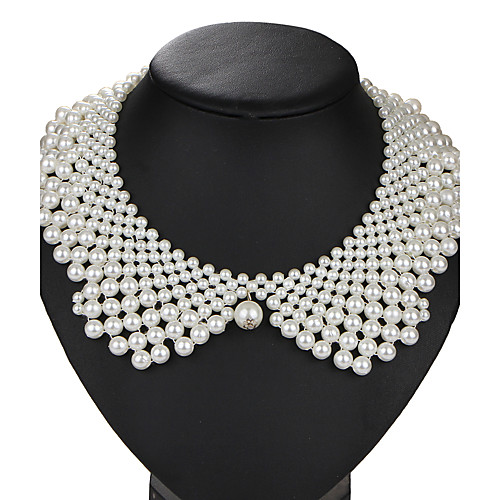 

Pearl Collar Necklace Ladies Vintage Euramerican Pearl Imitation Pearl Alloy White Necklace Jewelry 1pc For Wedding Party Birthday Daily Masquerade Engagement Party