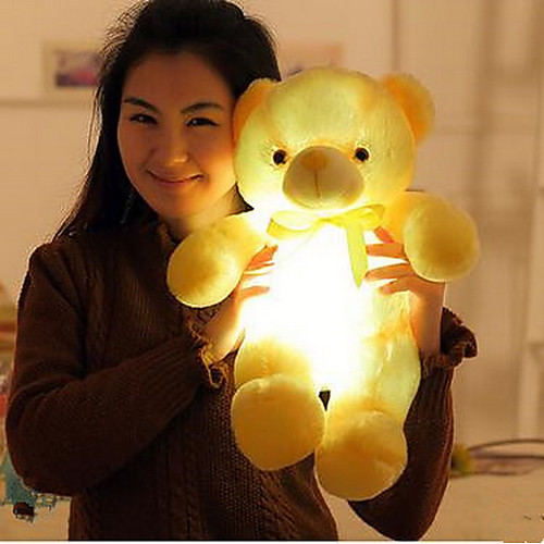 

LED Lighting Christmas Gift Christmas Toy Stuffed Animal Pretend Play Plush Toys Plush Dolls Stuffed Animal Plush Toy Stress Reliever Teddy Bear Cute LED Lighting Creative Sound Glow in the Dark