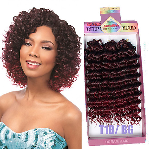 Braiding Hair Curly Wavy Deep Wave Hair Accessory Human Hair Extensions Weave Synthetic Hair 3pcs Pack Hair Braids Short Daily