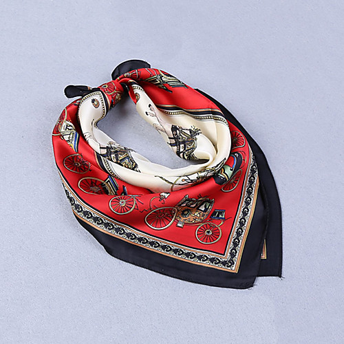 

Women's Work Silk Square Scarf Print / Cute