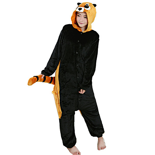 

Adults' Kigurumi Pajamas Raccoon Onesie Pajamas Flannel Toison Black Cosplay For Men and Women Animal Sleepwear Cartoon Festival / Holiday Costumes / Leotard / Onesie / Leotard / Onesie