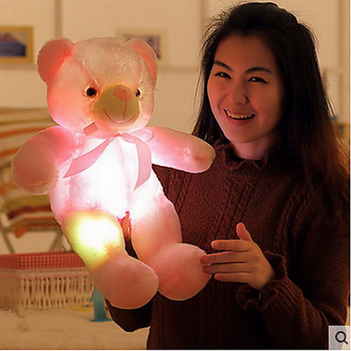 

LED Lighting Christmas Gift Christmas Toy Stuffed Animal Plush Toys Plush Dolls Stuffed Animal Plush Toy Stress Reliever Bear Teddy Bear Cute LED Lighting Creative Glow in the Dark Fluorescent Lovely