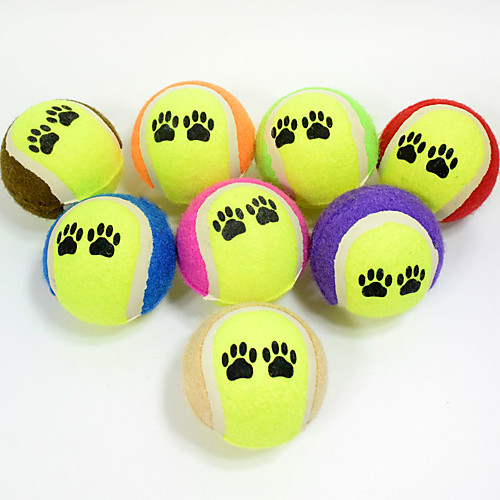 

Ball Chew Toy Interactive Cat Toys Fun Cat Toys Dog 1 Piece Footprint Tennis Ball Halloween Durable Rubber Gift Pet Toy Pet Play