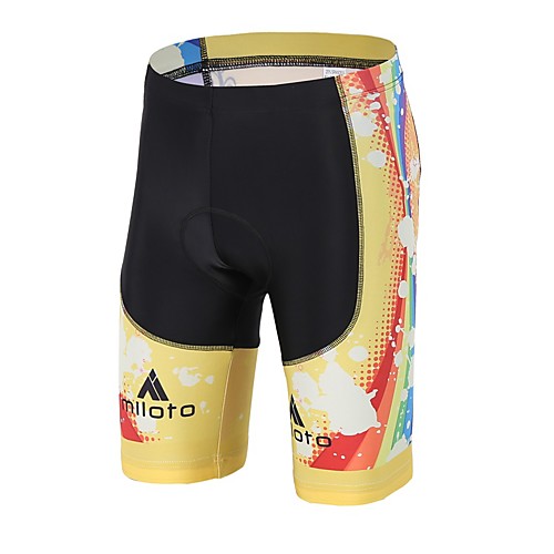 

Miloto Men's Women's Cycling Padded Shorts Bike Padded Shorts / Chamois Pants Bottoms 3D Pad Sports Spandex Lycra Yellow / Black Clothing Apparel Bike Wear / High Elasticity