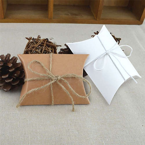 

Round / Square Card Paper Favor Holder with Ribbons / Printing Favor Boxes - 50