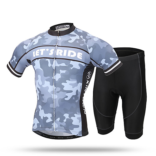 

XINTOWN Men's Short Sleeve Cycling Jersey with Shorts Yellow Animal Bike Shorts Jersey Clothing Suit Breathable 3D Pad Quick Dry Reflective Strips Sweat-wicking Sports Elastane Animal Clothing Apparel