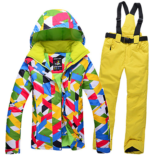 

GQY Women's Ski Jacket with Pants Ski / Snowboard Winter Sports Thermal / Warm Waterproof Windproof Polyester Clothing Suit Ski Wear / Long Sleeve