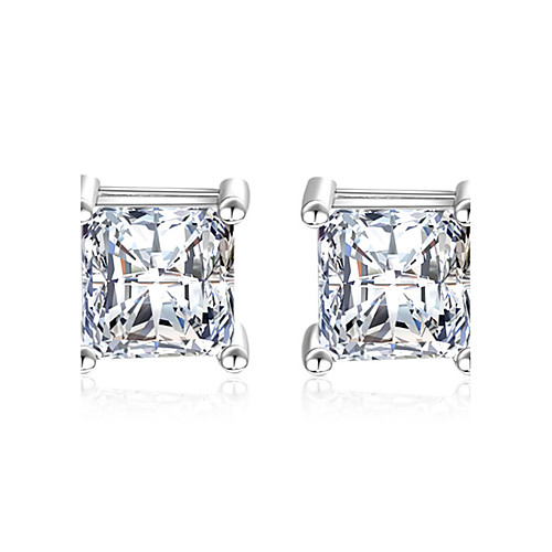 

Women's AAA Cubic Zirconia Synthetic Diamond Stud Earrings Drop Earrings Classic Elegant Sterling Silver Cubic Zirconia Earrings Jewelry Silver For Wedding Party Daily Casual 1pc