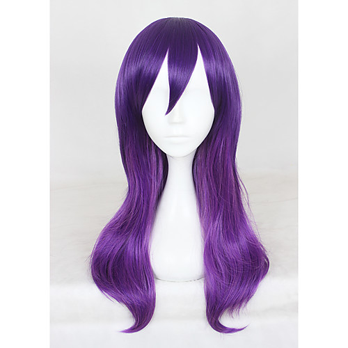 

Synthetic Wig Wig Medium Length Purple Synthetic Hair Purple