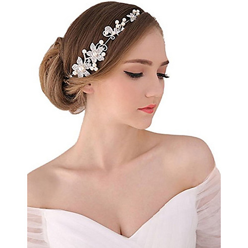 

Pearl / Crystal / Fabric Tiaras / Headbands / Flowers with 1 Wedding / Special Occasion / Party / Evening Headpiece / Alloy