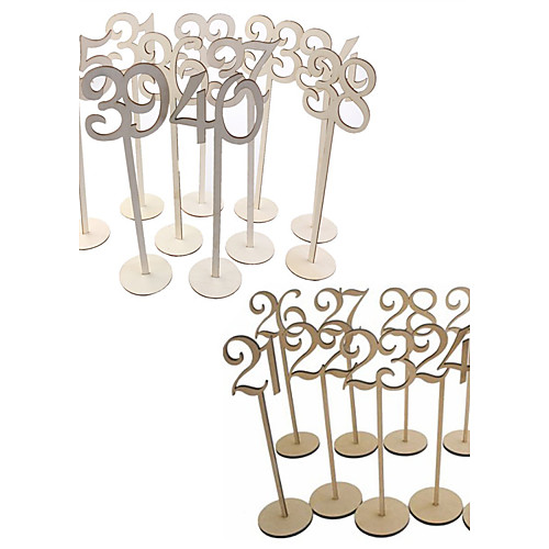 

Table Number Cards Wood Wedding Decorations Birthday / Engagement / Wedding Party Beach Theme / Garden Theme Spring / Summer / Fall