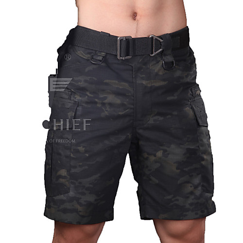 

Men's Hunting T-shirt Outdoor Tactical Waterproof Windproof Breathable Shorts Bottoms Dark Black Camping / Hiking Hunting Fishing M L XL XXL / Athleisure / Quick Dry