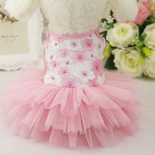 

Cat Dog Dress Dog Clothes Purple Pink Costume Cotton Princess S M L