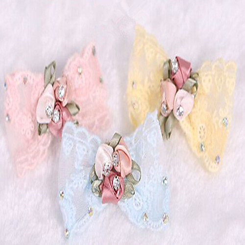 

Cat Dog Hair Accessories Princess Fashion Birthday Wedding Birthday Dog Clothes Puppy Clothes Dog Outfits Yellow Blue Pink Costume for Girl and Boy Dog Chiffon