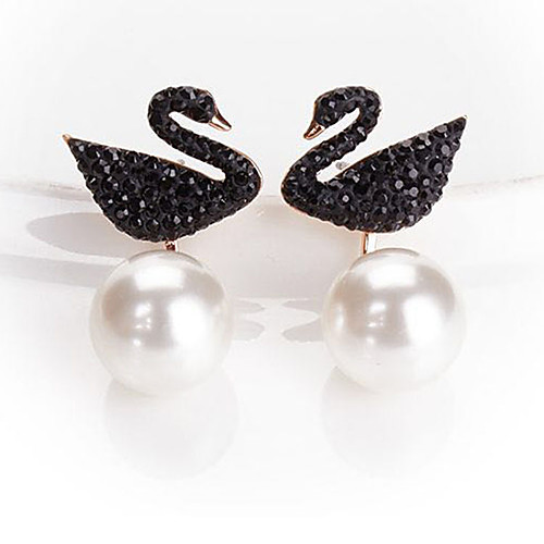 

Stud Earrings Fashion Rhinestone Earrings Jewelry Black For Daily