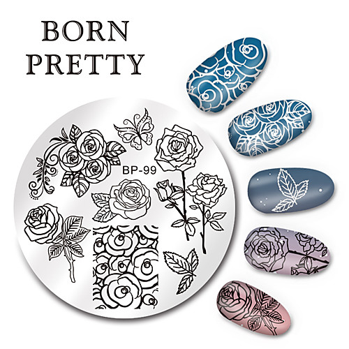 

1 pcs Stamping Plate nail art Manicure Pedicure Fashion Daily / Steel