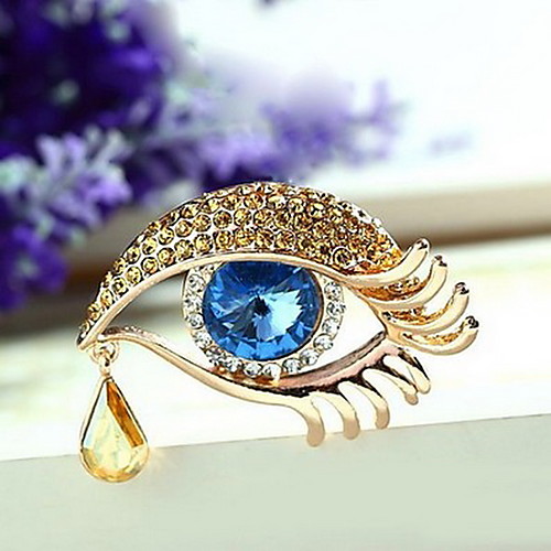 

Women's Brooches Personalized Unique Design Euramerican Crystal Brooch Jewelry Green Blue White / Blue For Party Daily Casual
