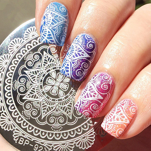 

1 pcs Stamping Plate Template nail art Manicure Pedicure Fashion Daily / Steel