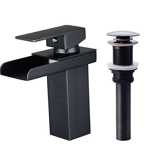 

Faucet Set - Waterfall Oil-rubbed Bronze Centerset Single Handle One HoleBath Taps