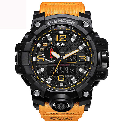 

SMAEL Men's Wrist Watch Hybrid Watch Analog - Digital Charm Water Resistant / Waterproof Calendar / date / day Luminous / Quilted PU Leather