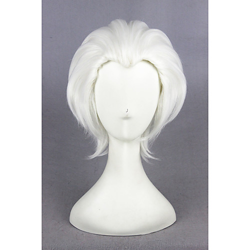 

Synthetic Wig Cosplay Wig Straight Straight Wig Short White Synthetic Hair Women's White