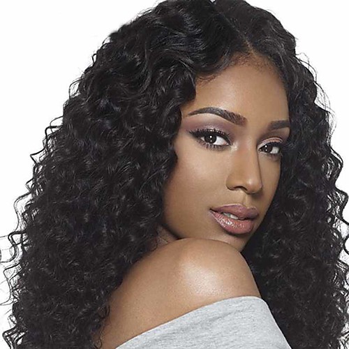 

Synthetic Wig Water Wave Curly Middle Part Wig Long Natural Black Synthetic Hair 24 inch Women's Natural Hairline Middle Part African American Wig Black