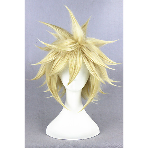 

Synthetic Wig Cosplay Wig Straight Straight Wig Blonde Short Golden Blonde Synthetic Hair Women's Blonde