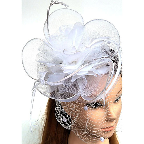 

Tulle / Feather / Net Kentucky Derby Hat / Fascinators / Hats with 1 Wedding / Special Occasion / Horse Race Headpiece