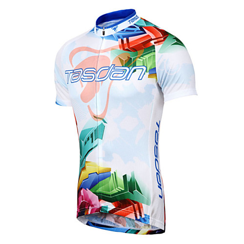 

TASDAN Men's Short Sleeve Cycling Jersey Polyester Bike Jersey Top Clothing Suit Mountain Bike MTB Road Bike Cycling Breathable Quick Dry Sweat-wicking Sports Clothing Apparel / Stretchy