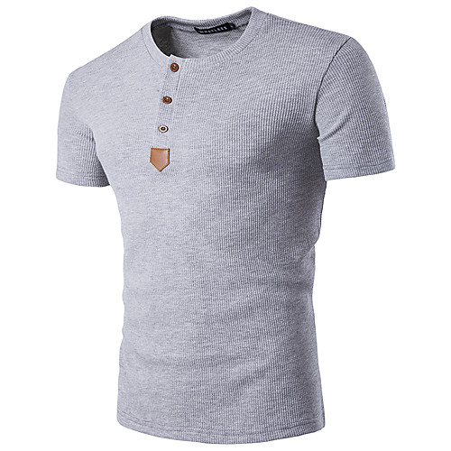 

Men's Polo Geometric Short Sleeve Daily Tops Streetwear White Black Blue