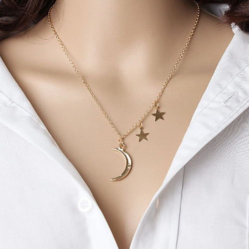 

Women's Pendant Necklace Star Dangling Alloy Gold Necklace Jewelry For Christmas Gifts Wedding Party Special Occasion Birthday Engagement