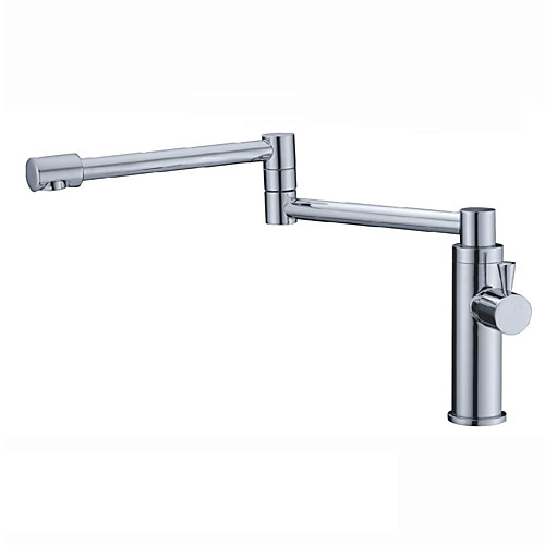 

Modern Pot Filler Centerset Rotatable Ceramic Valve Single Handle One Hole Chrome, Kitchen faucet