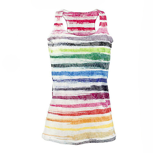 

Women's Tank Top Rainbow Sleeveless Daily Tops Streetwear Rainbow